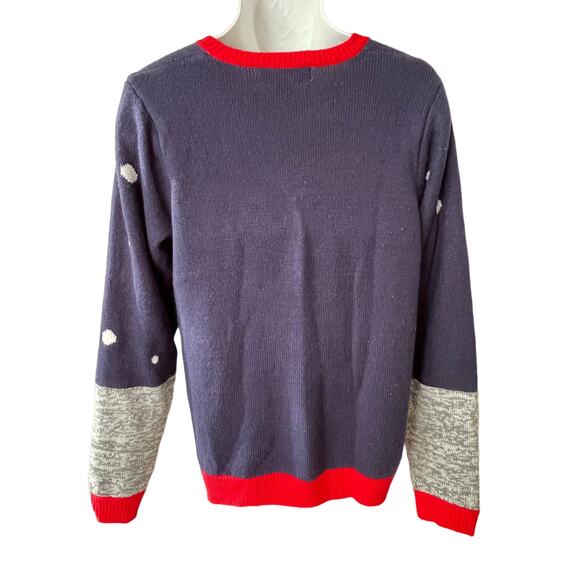 Jolly Sweaters Happy Hunting Santa Claus Ugly Christmas Sweater Size Large - Picture 3 of 5